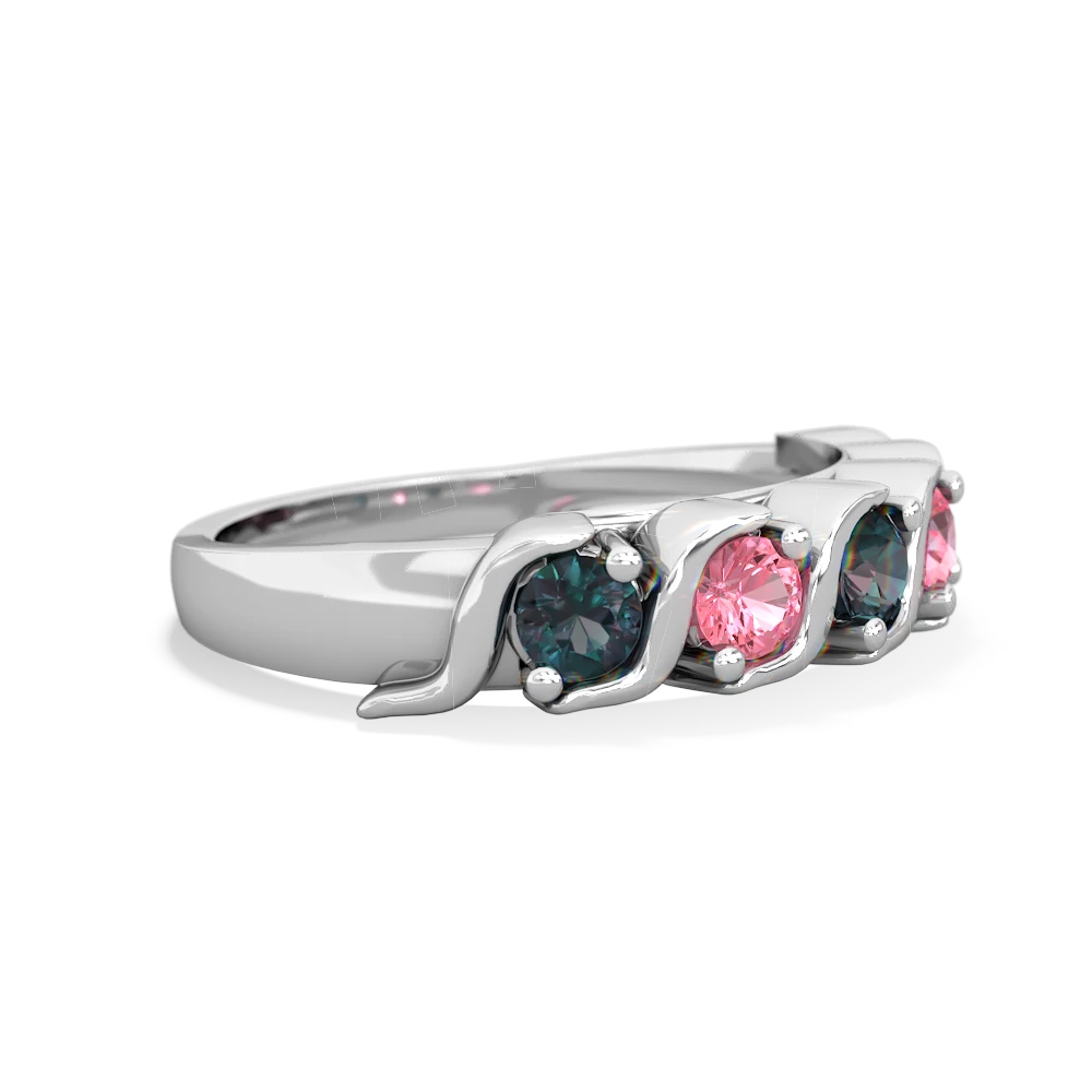 Alexandrite Anniversary Band 14K White Gold ring R2089