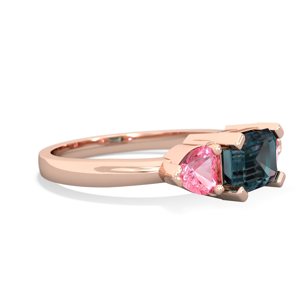 Alexandrite Three Stone 14K Rose Gold ring R5235