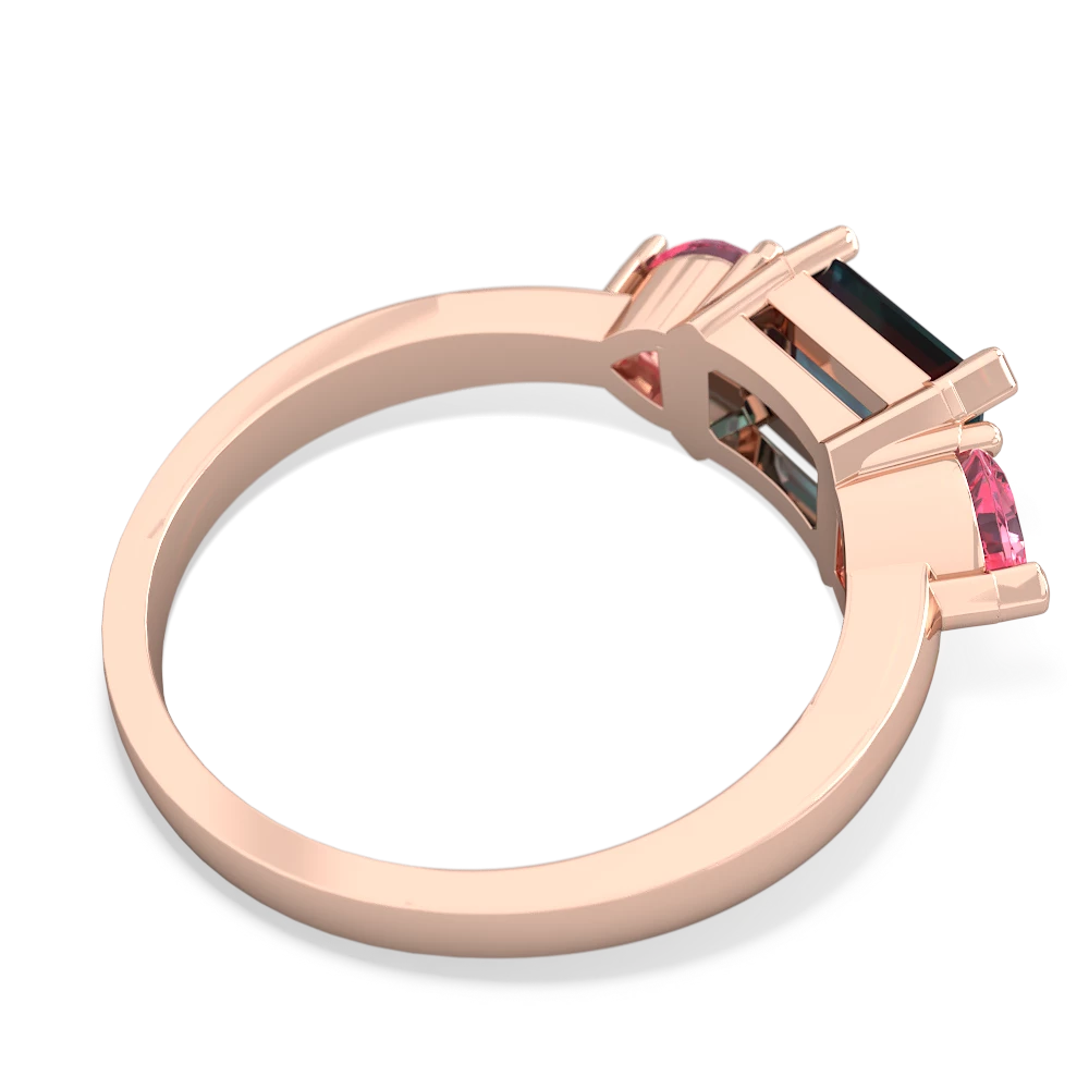 Alexandrite Three Stone 14K Rose Gold ring R5235