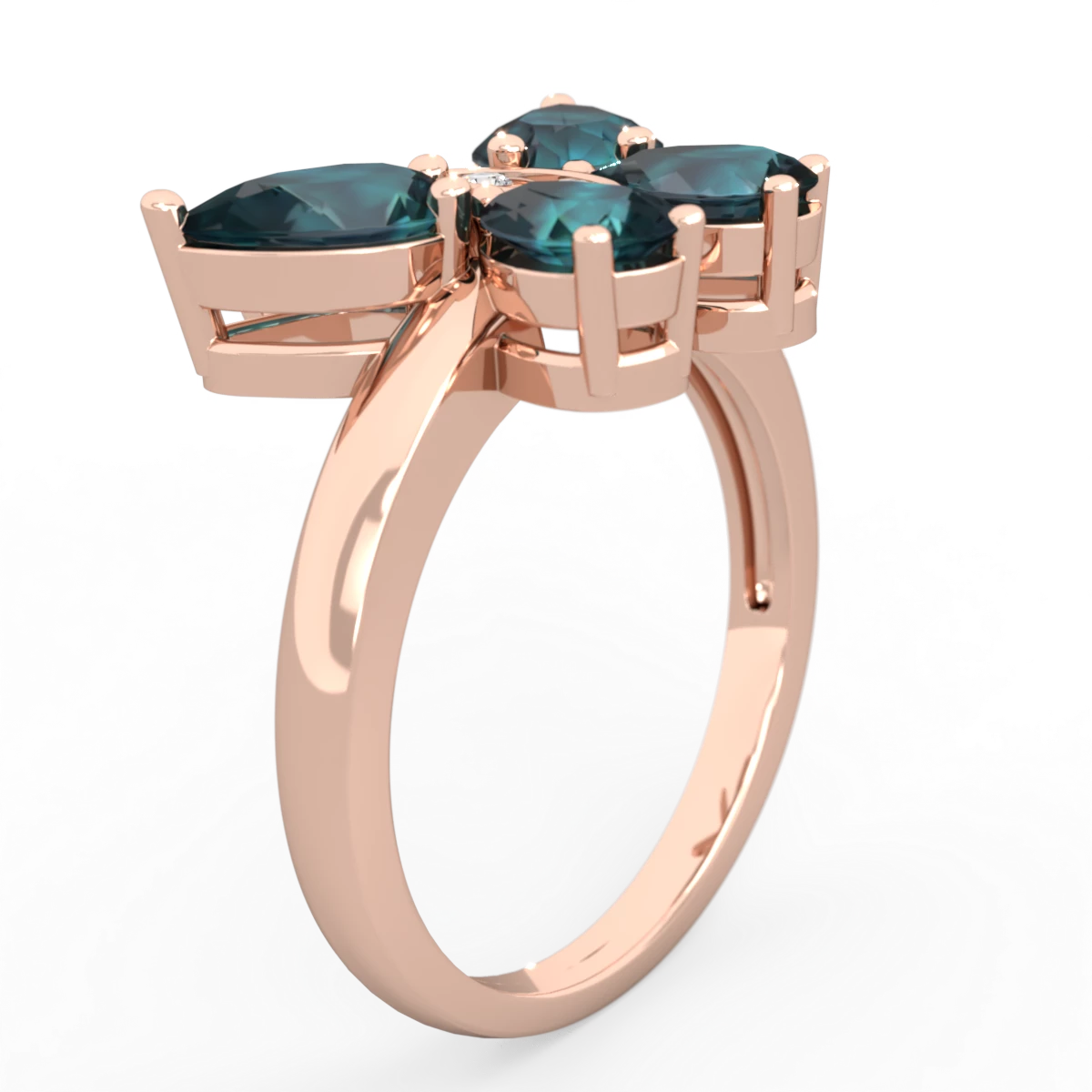 Alexandrite Butterfly 14K Rose Gold ring R2215