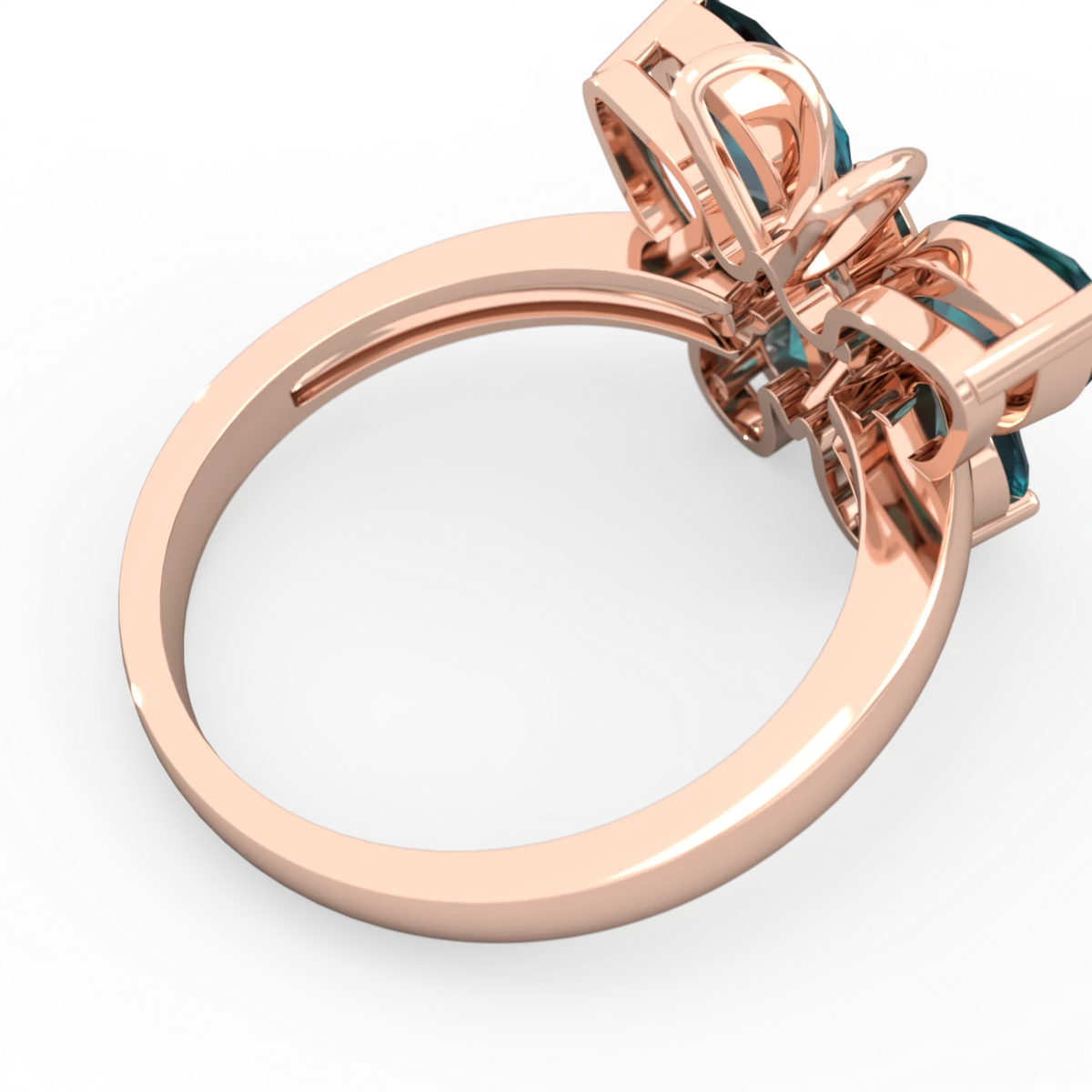 Alexandrite Butterfly 14K Rose Gold ring R2215