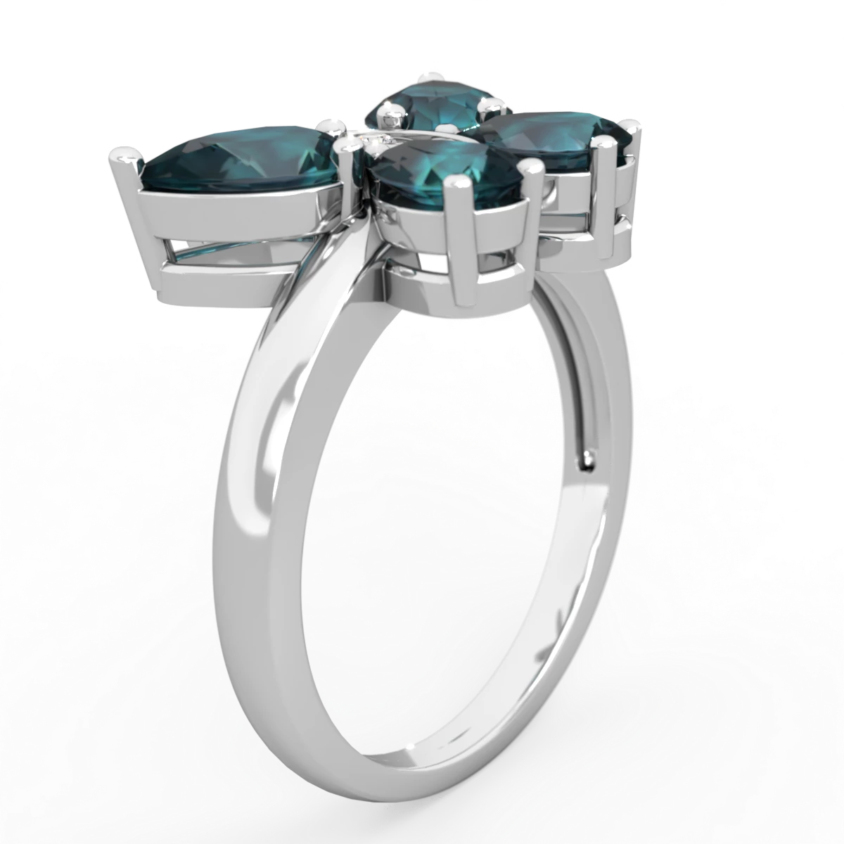 Alexandrite Butterfly 14K White Gold ring R2215