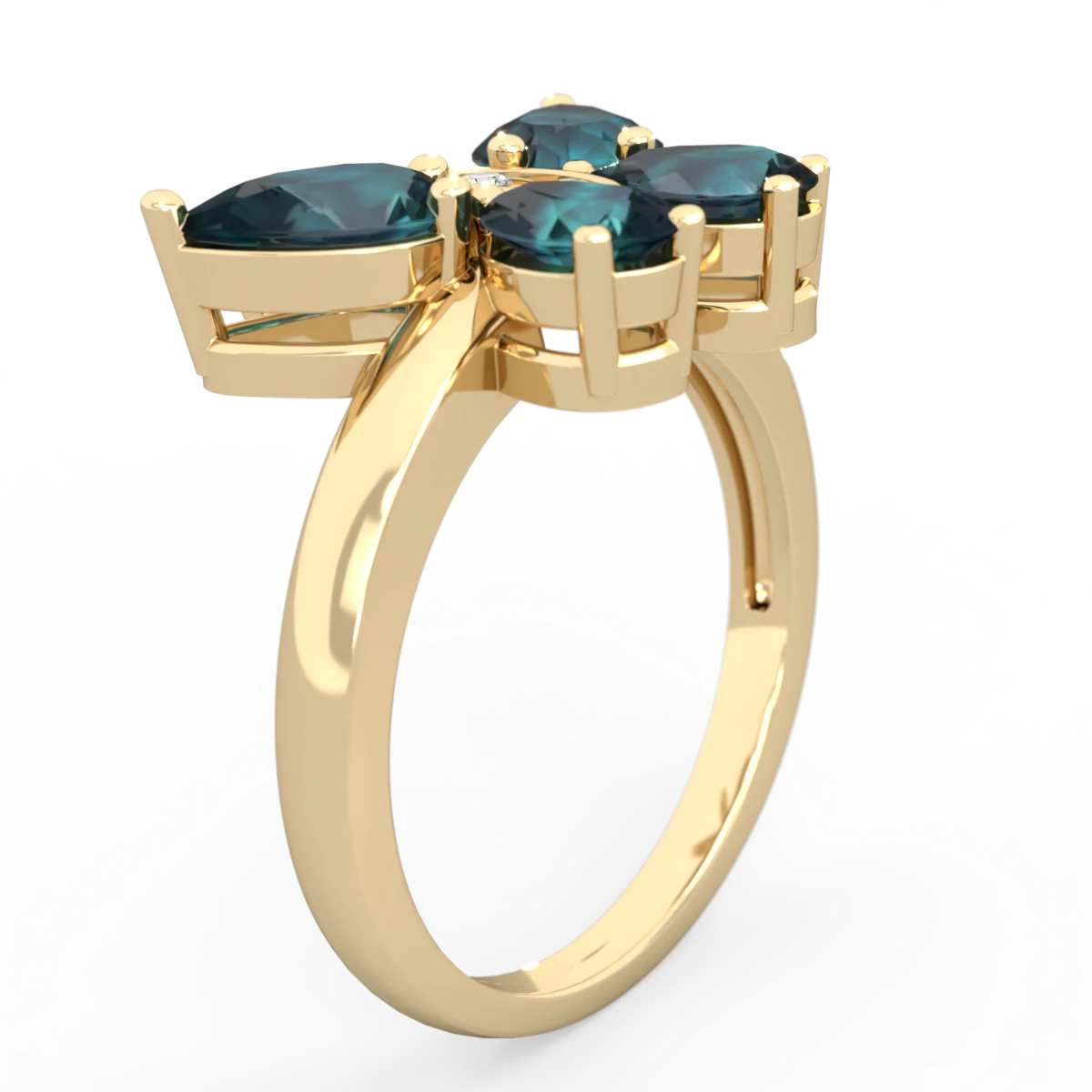 Alexandrite Butterfly 14K Yellow Gold ring R2215