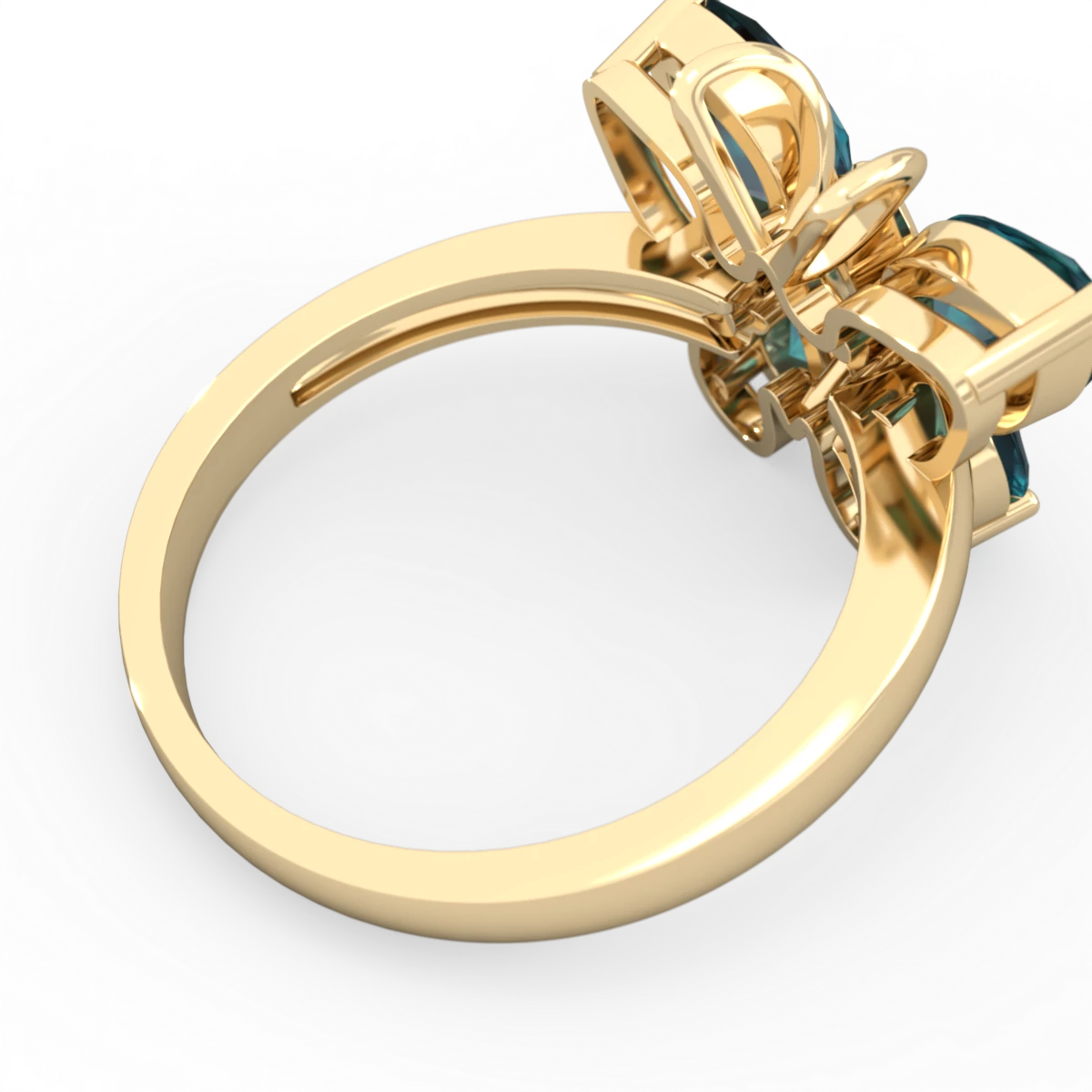 Alexandrite Butterfly 14K Yellow Gold ring R2215