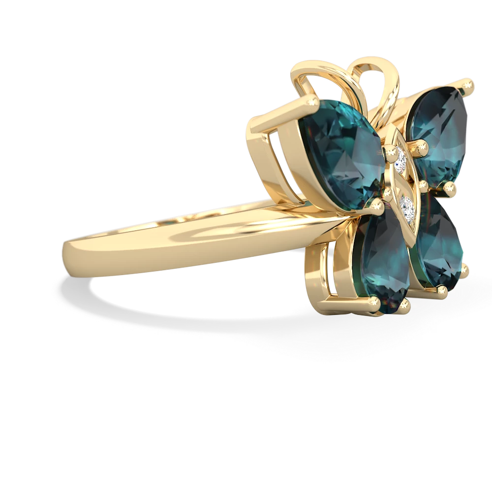 Alexandrite Butterfly 14K Yellow Gold ring R2215