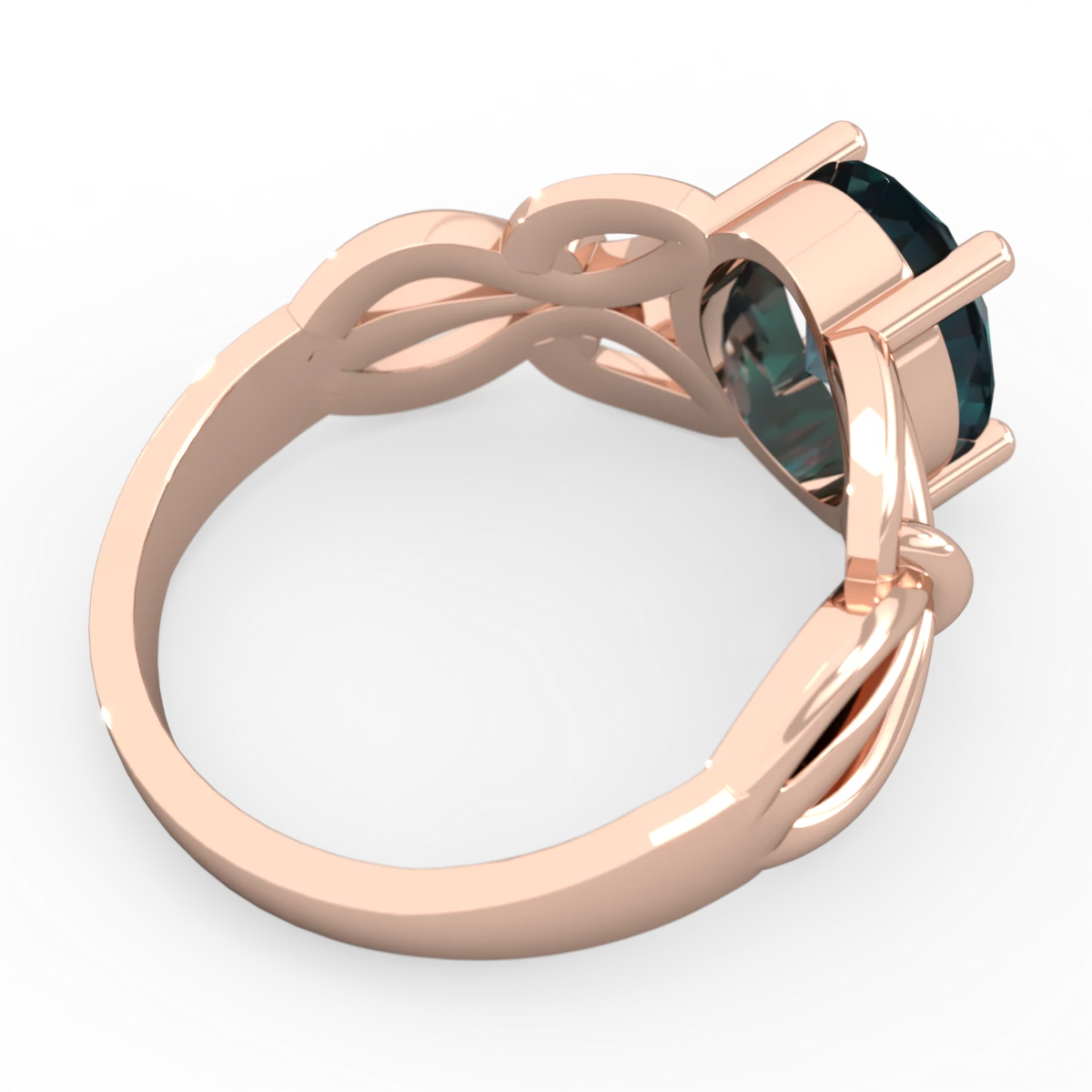 Alexandrite Celtic Knot Cocktail 14K Rose Gold ring R2377