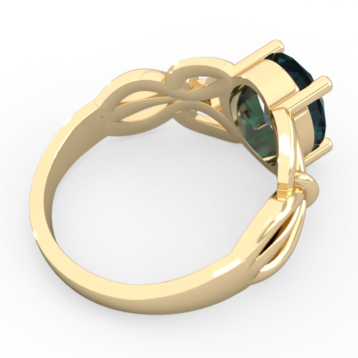 Alexandrite Celtic Knot Cocktail 14K Yellow Gold ring R2377
