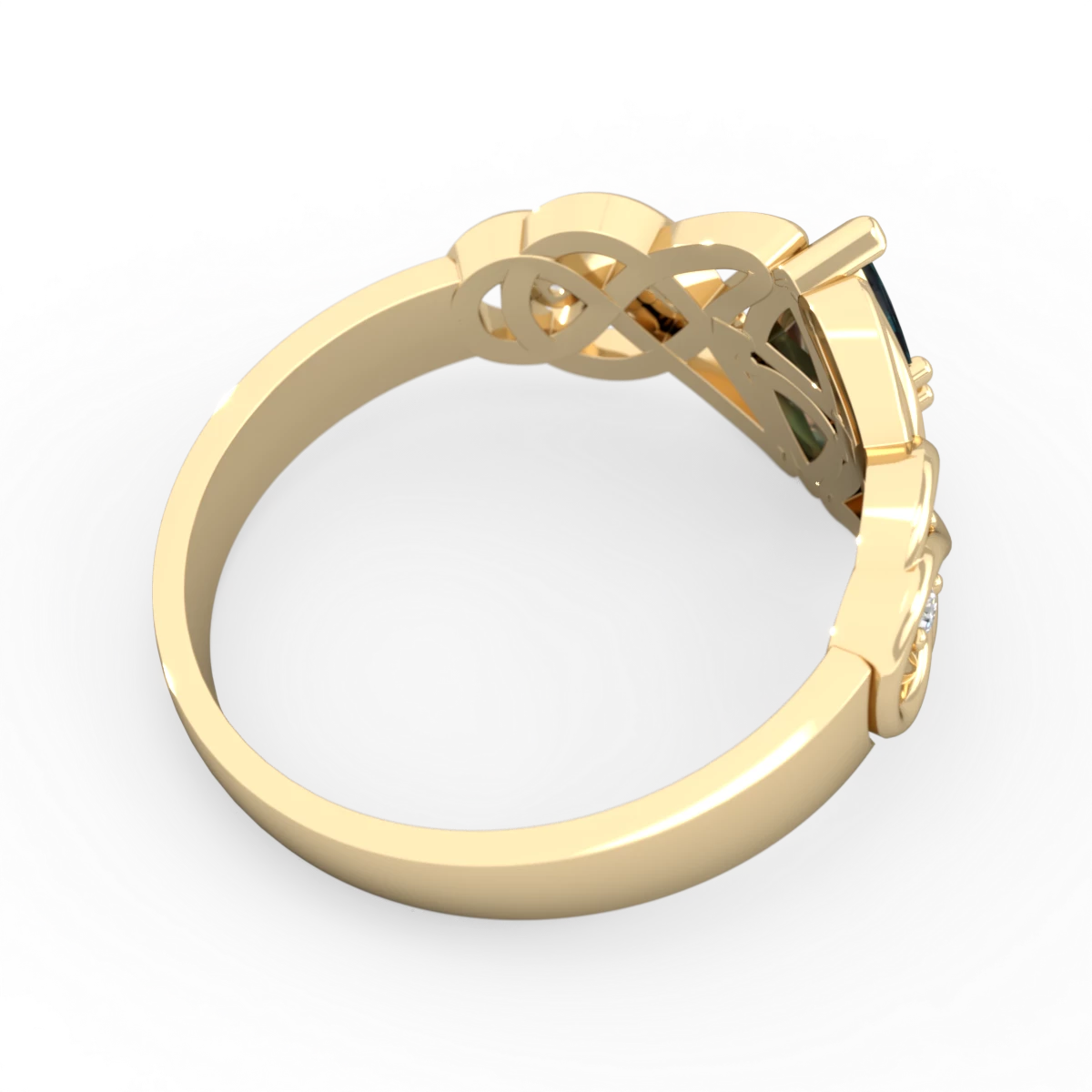 Alexandrite Keepsake Celtic Knot 14K Yellow Gold ring R5300