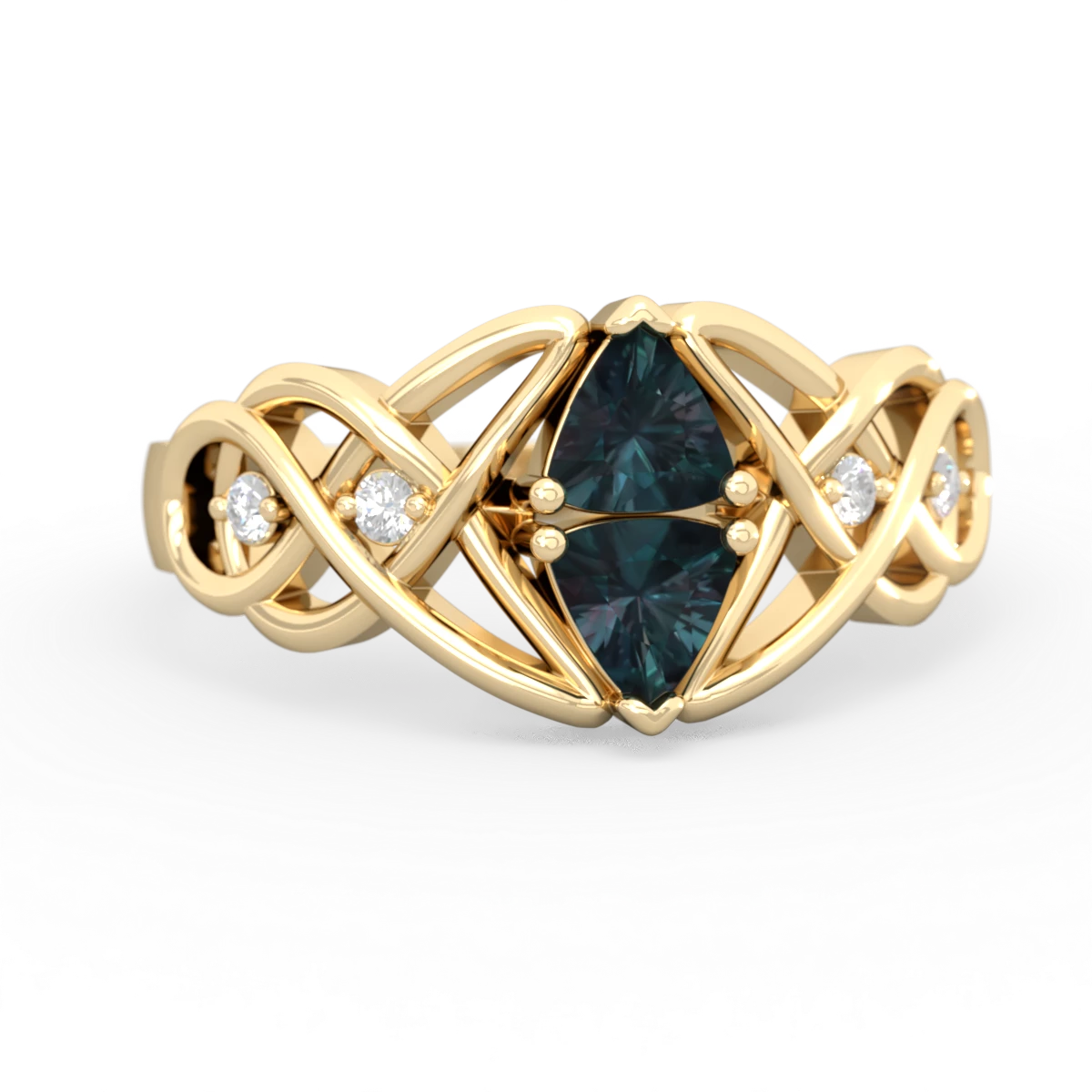Alexandrite Keepsake Celtic Knot 14K Yellow Gold ring R5300