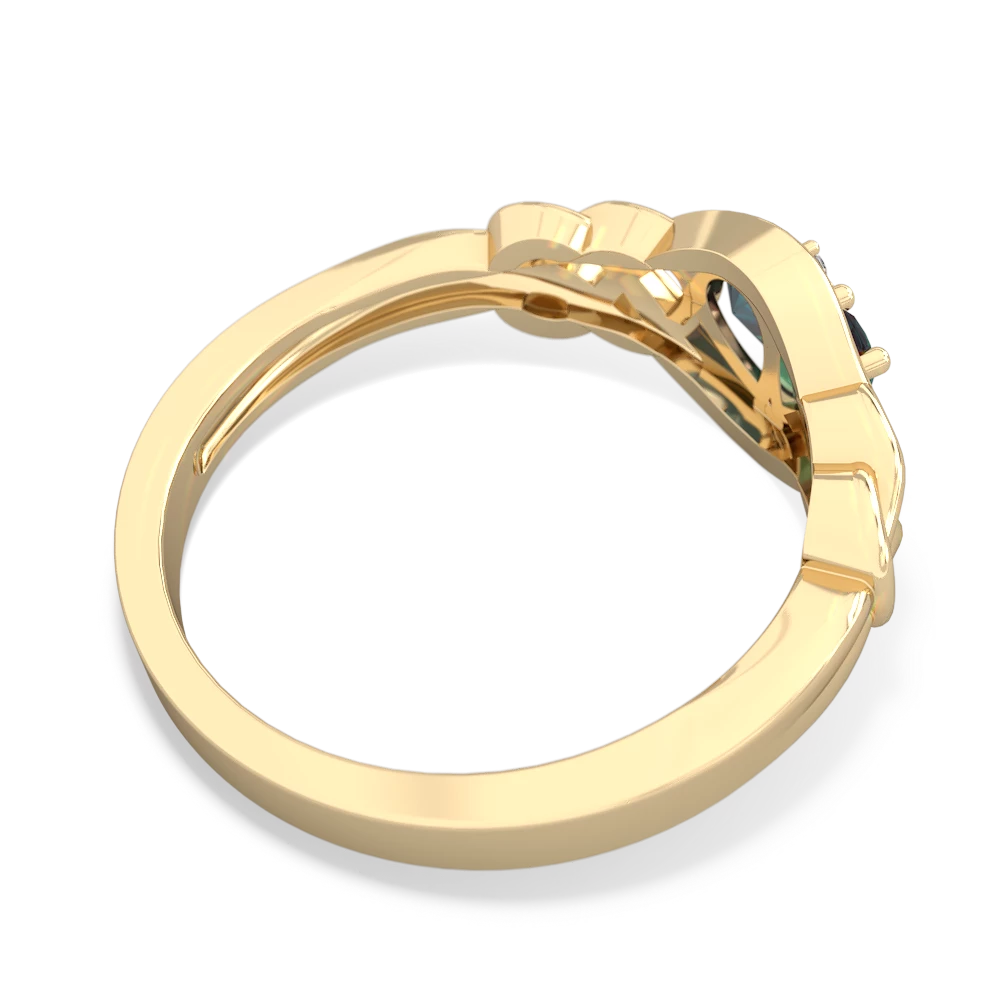 Alexandrite Celtic Love Knot 14K Yellow Gold ring R5420