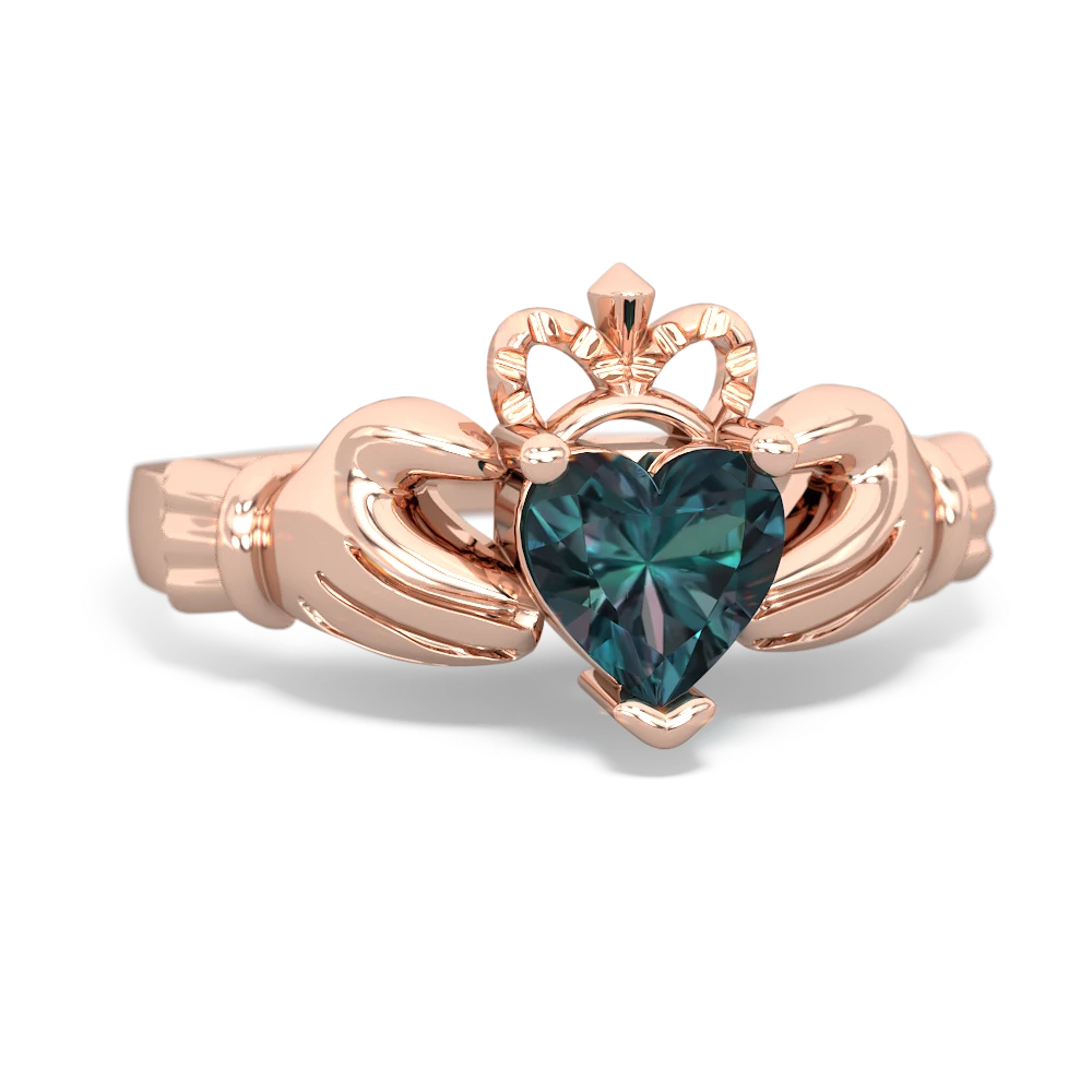 Alexandrite Claddagh 14K Rose Gold ring R2370