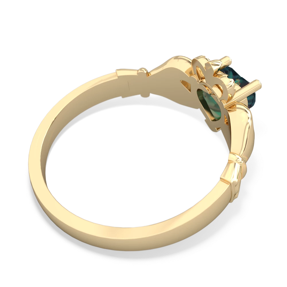 Alexandrite Claddagh 14K Yellow Gold ring R2370