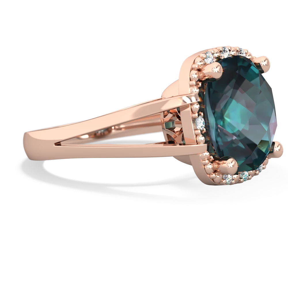 Alexandrite Art Deco Cocktail 14K Rose Gold ring R2498