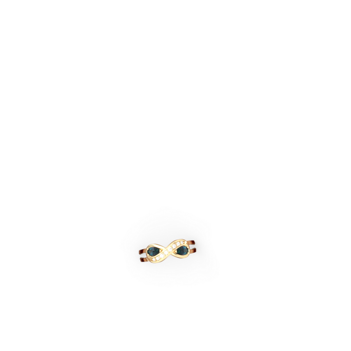 Alexandrite Diamond Infinity 14K Yellow Gold ring R5390