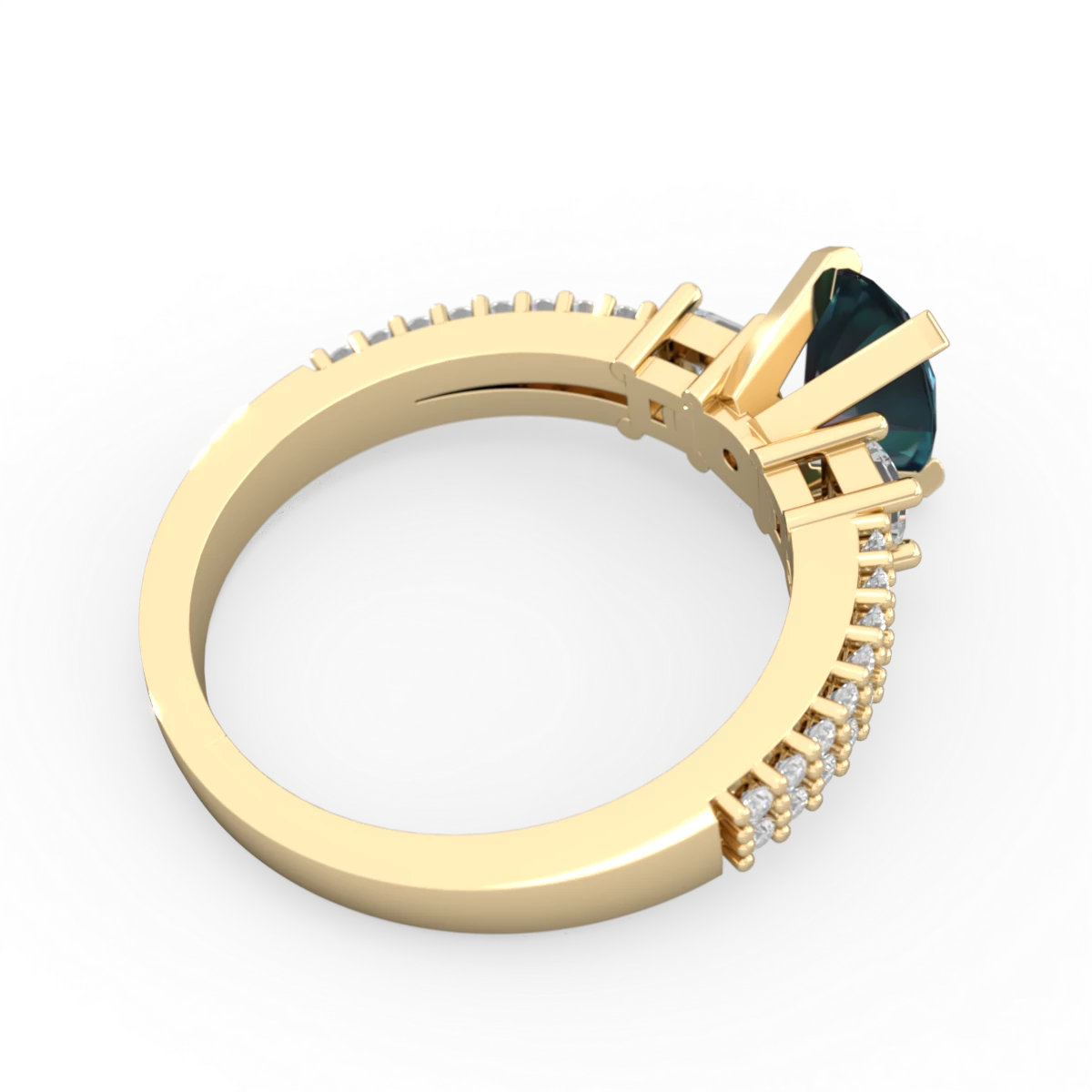 Alexandrite Classic 8X6mm Oval Engagement 14K Yellow Gold ring R26438VL