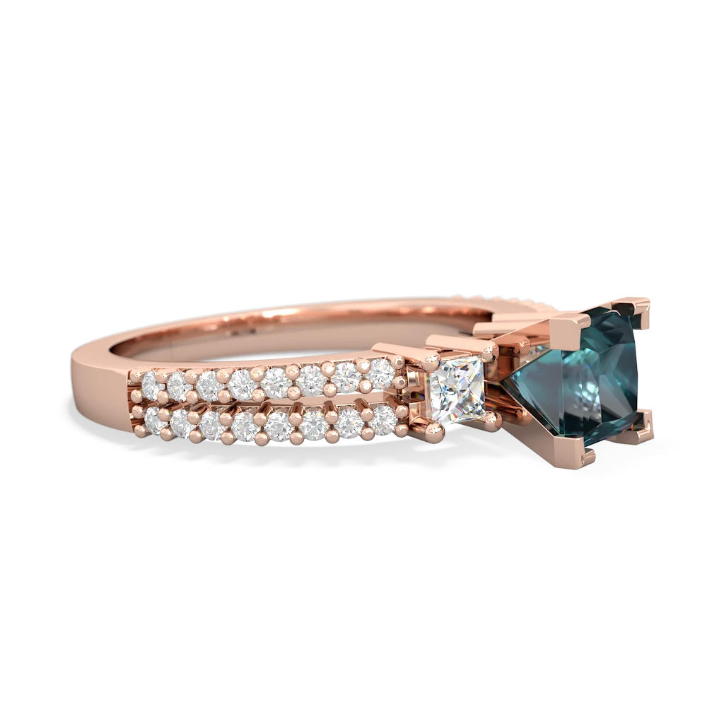 Alexandrite Classic 5Mm Square Engagement 14K Rose Gold ring R26435SQ