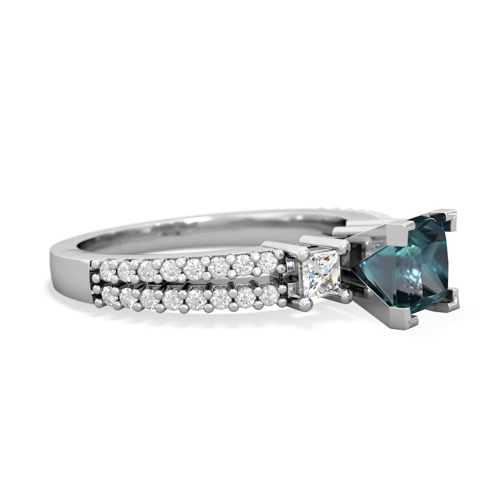 Alexandrite Classic 5Mm Square Engagement 14K White Gold ring R26435SQ