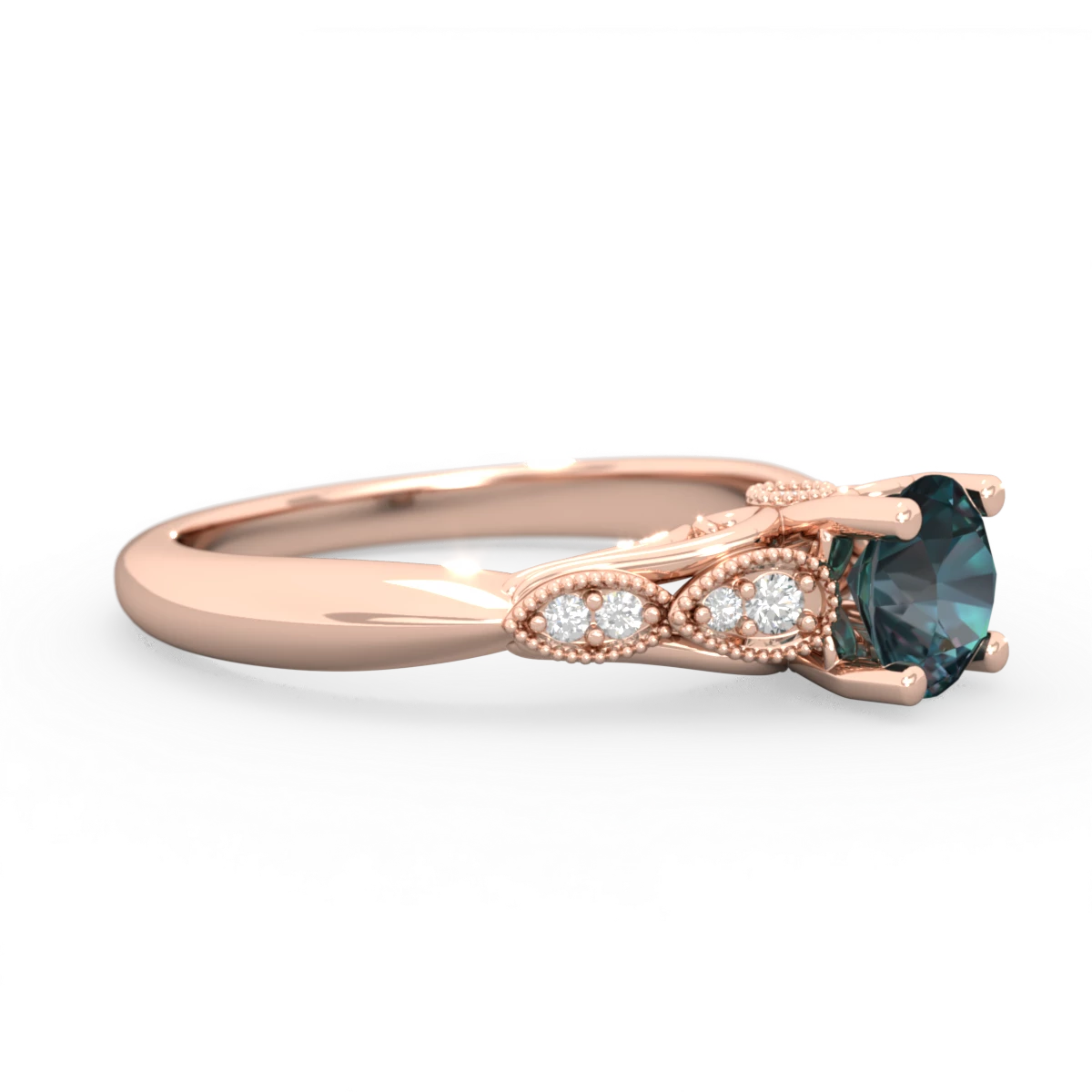 Alexandrite Antique Elegance 14K Rose Gold ring R3100