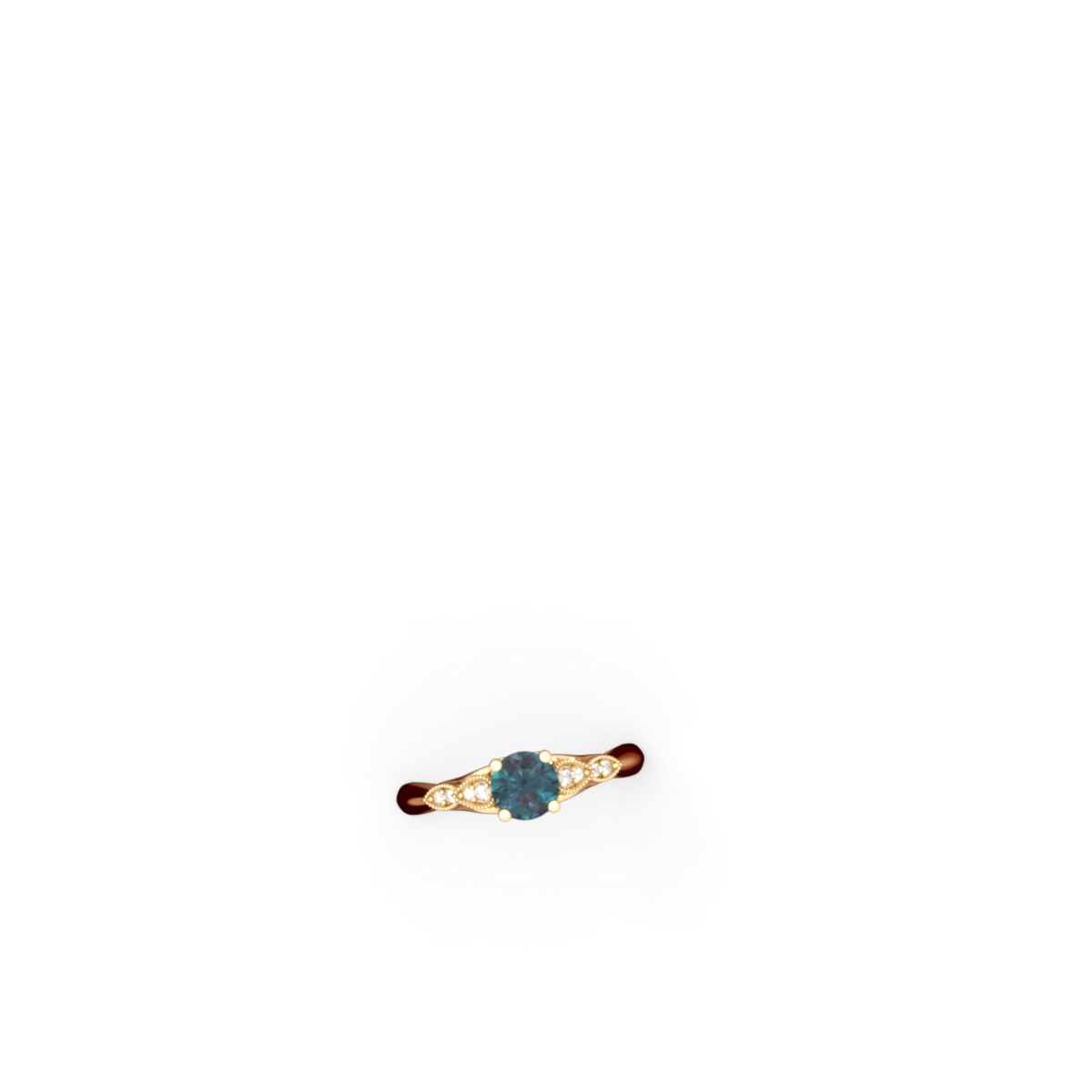 Alexandrite Antique Elegance 14K Yellow Gold ring R3100