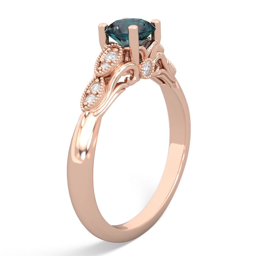 Alexandrite Antique Elegance 14K Rose Gold ring R3100