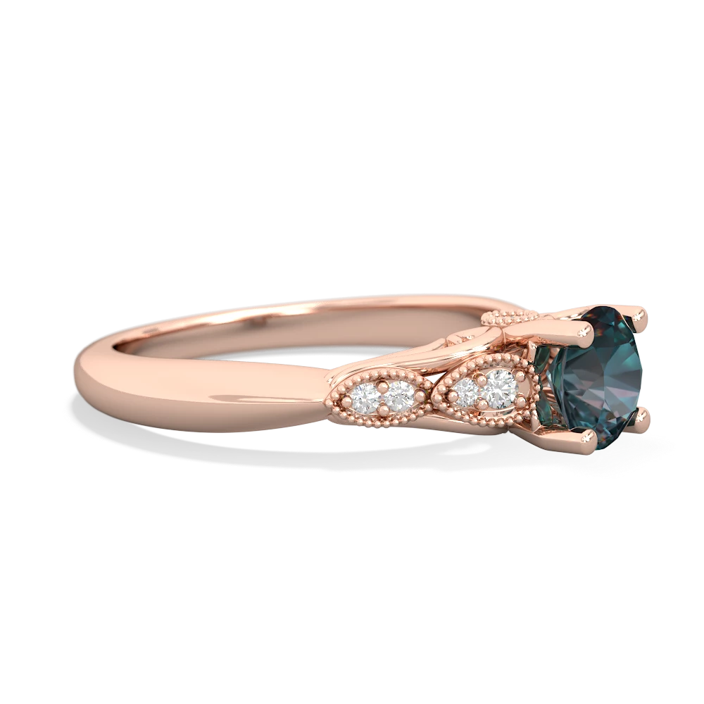 Alexandrite Antique Elegance 14K Rose Gold ring R3100