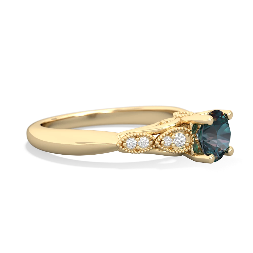 Alexandrite Antique Elegance 14K Yellow Gold ring R3100