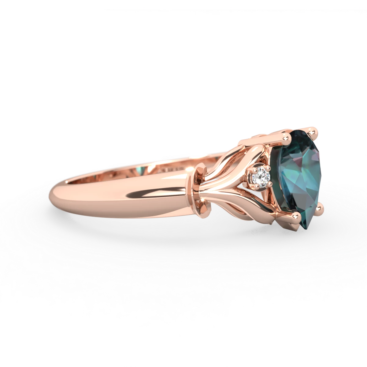 Alexandrite Precious Pear 14K Rose Gold ring R0826