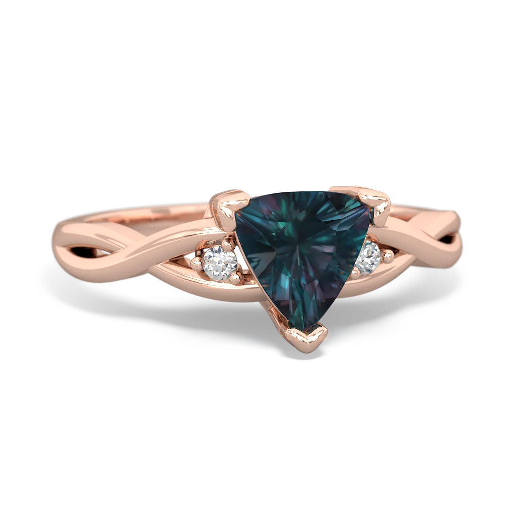 Alexandrite Trillion Twist 14K Rose Gold ring R2104