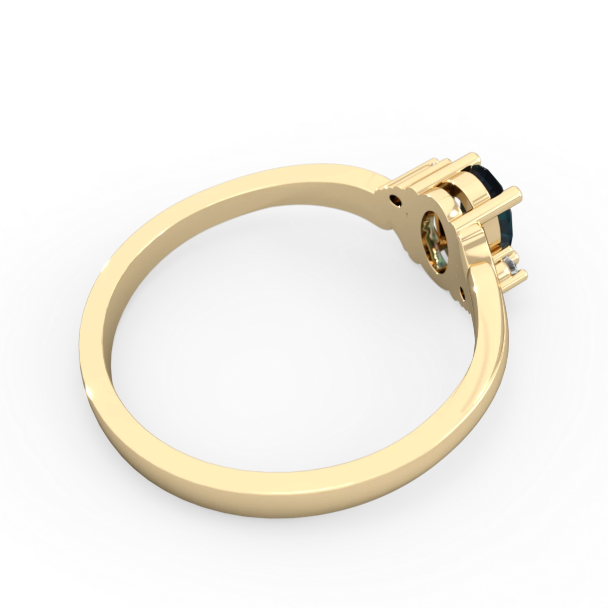 Alexandrite Elegant Swirl 14K Yellow Gold ring R2173