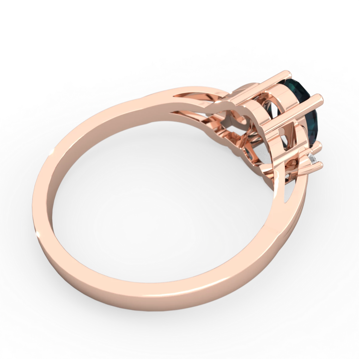 Alexandrite Swirls 14K Rose Gold ring R2347