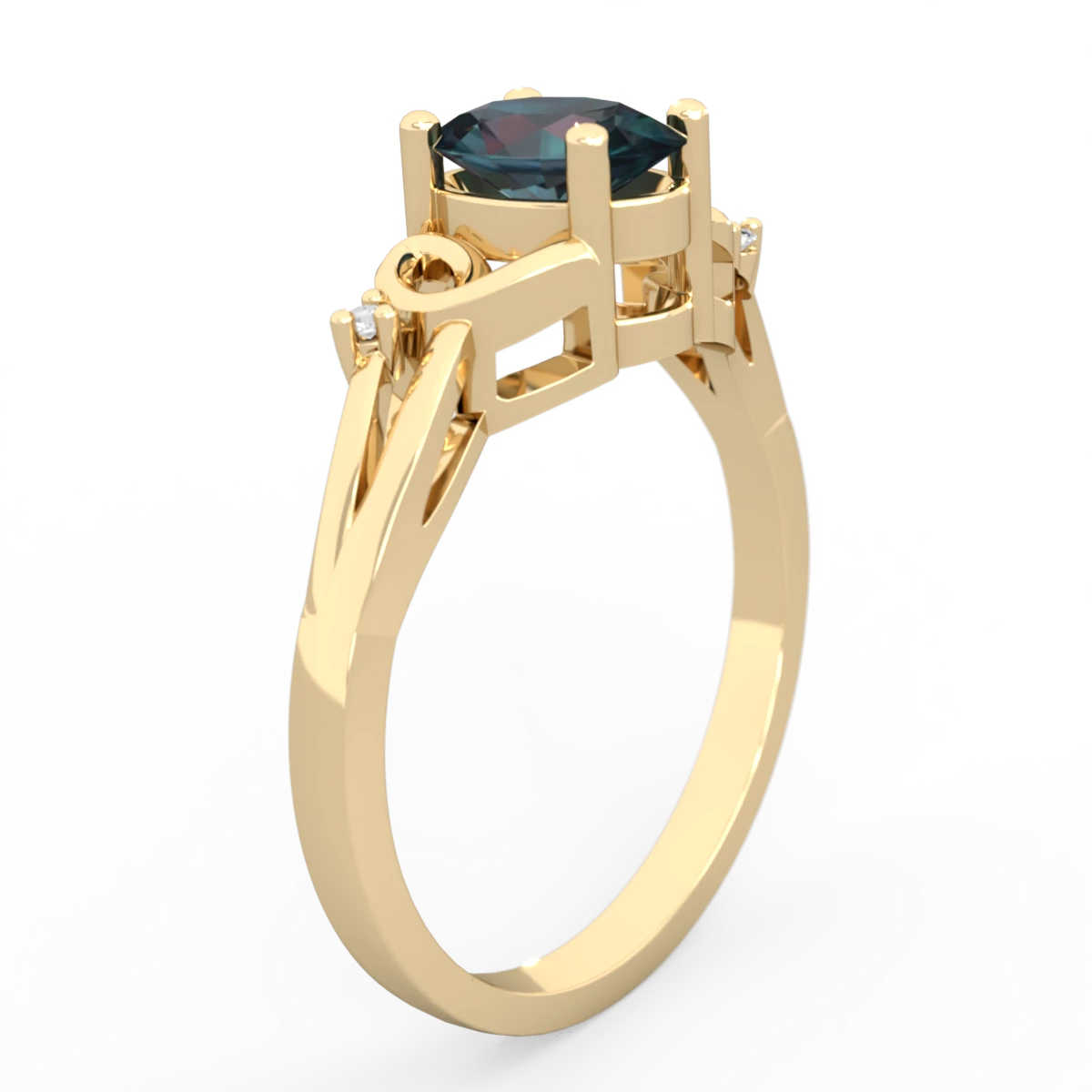 Alexandrite Swirls 14K Yellow Gold ring R2347