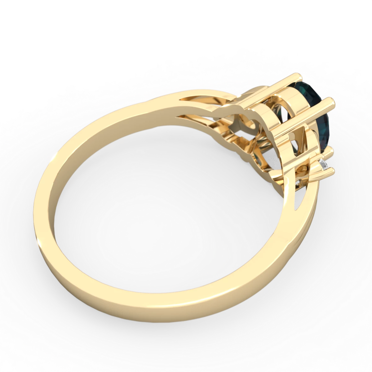 Alexandrite Swirls 14K Yellow Gold ring R2347