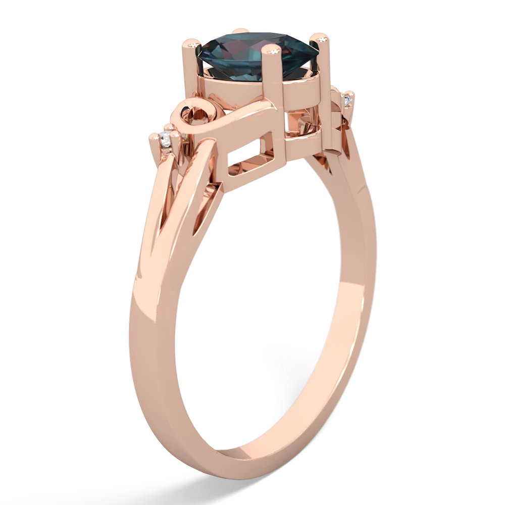 Alexandrite Swirls 14K Rose Gold ring R2347