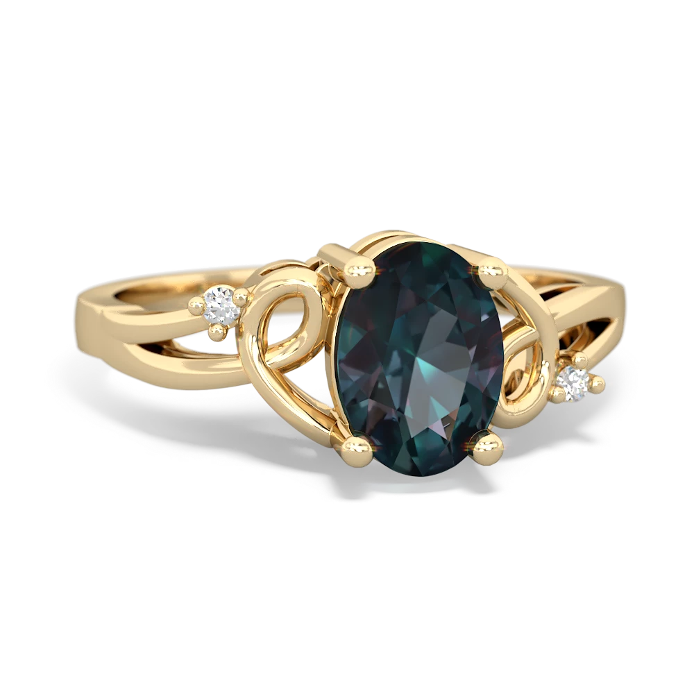 Alexandrite Swirls 14K Yellow Gold ring R2347