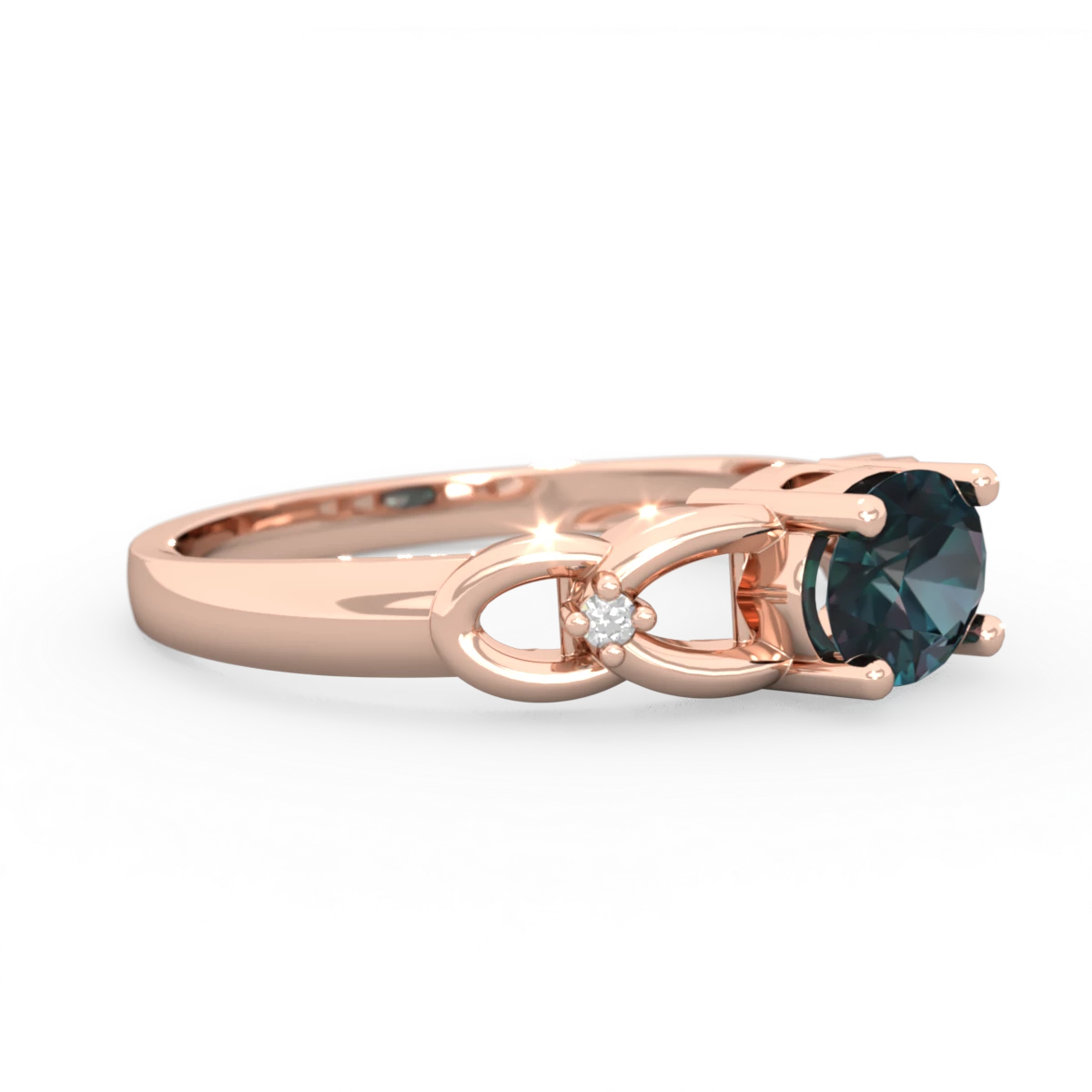 Alexandrite Links 14K Rose Gold ring R4032