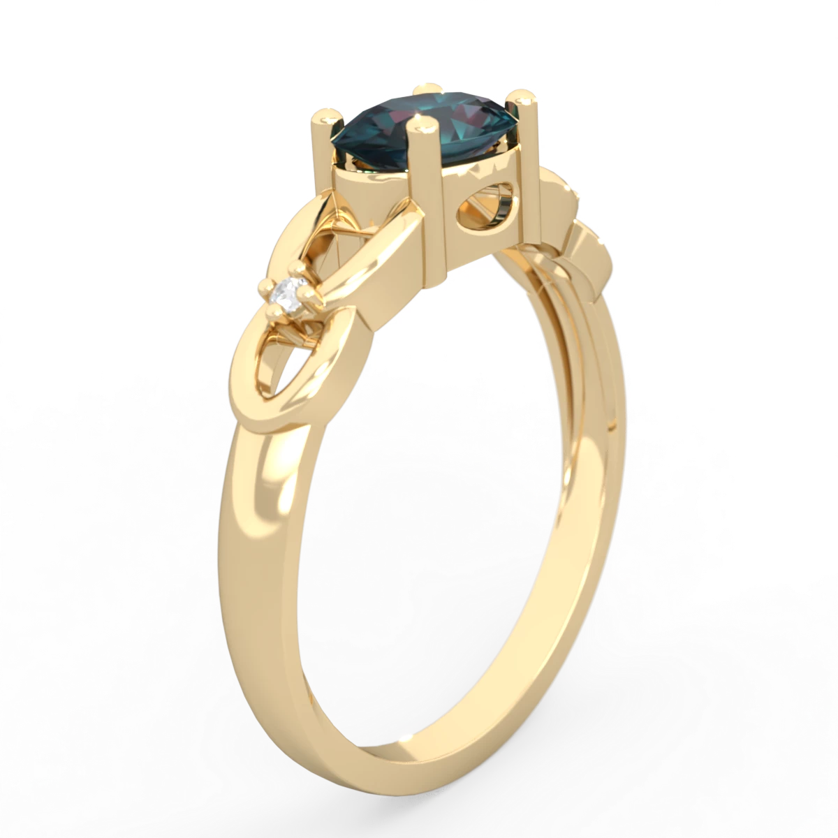 Alexandrite Links 14K Yellow Gold ring R4032