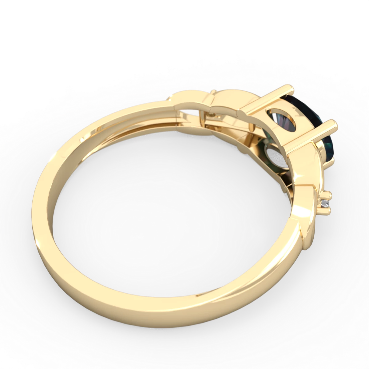 Alexandrite Links 14K Yellow Gold ring R4032