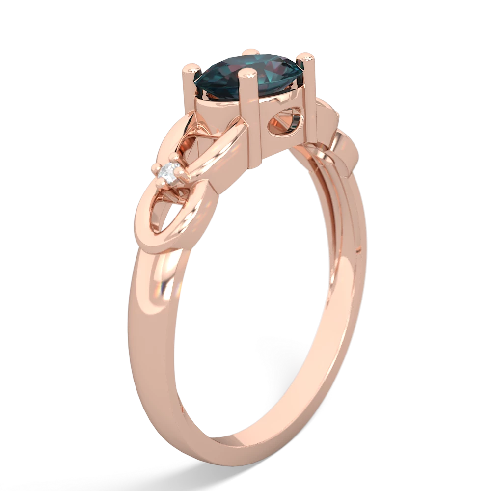 Alexandrite Links 14K Rose Gold ring R4032