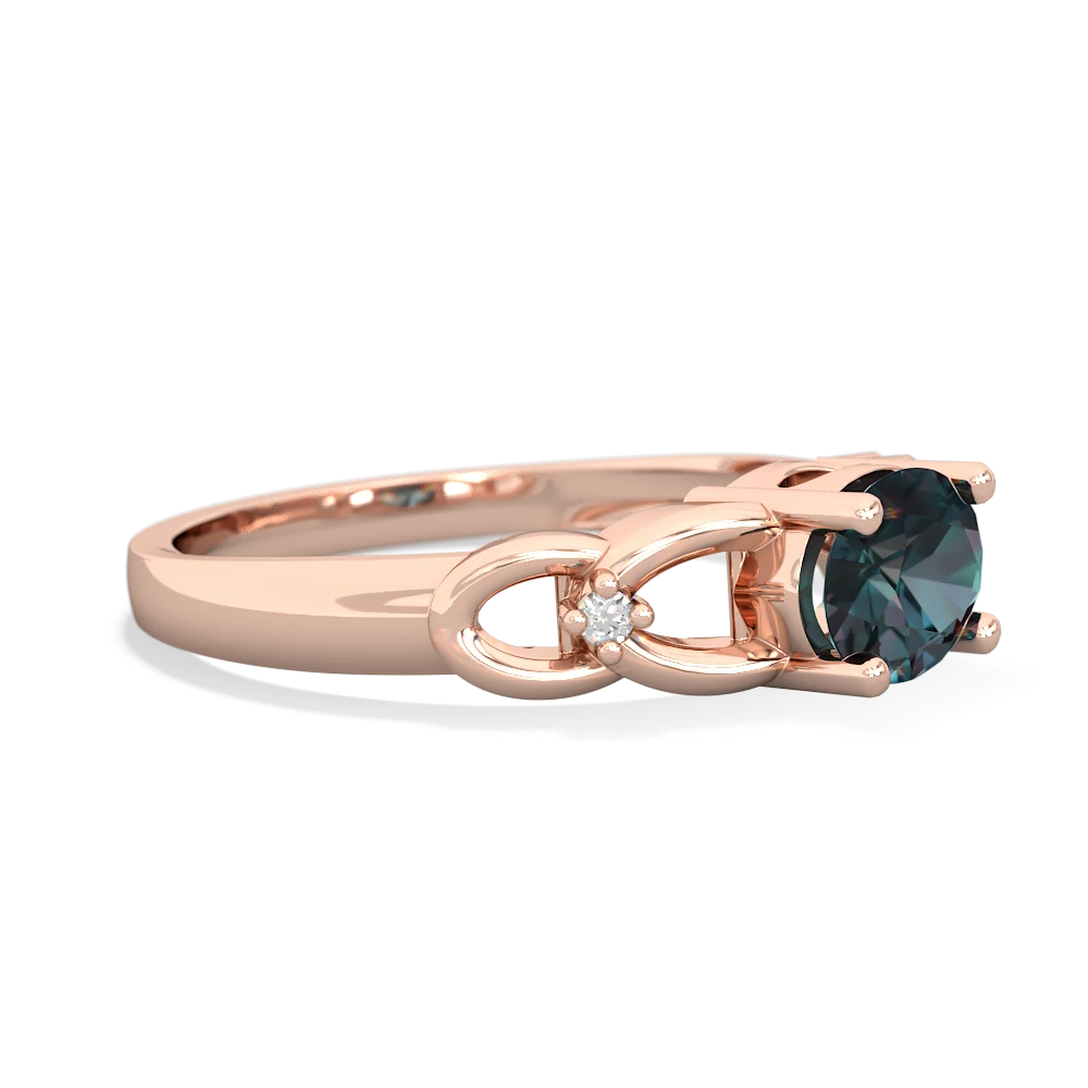 Alexandrite Links 14K Rose Gold ring R4032