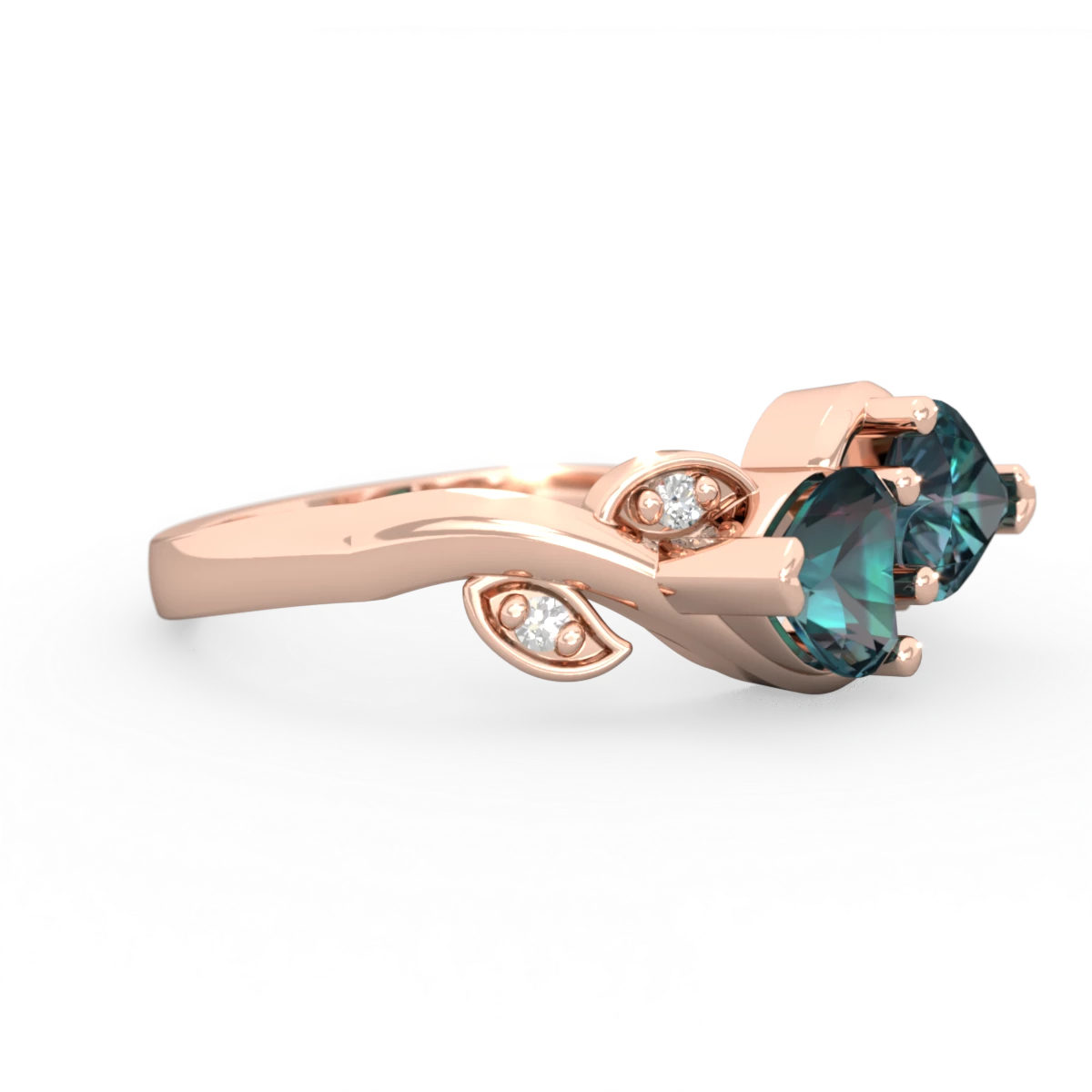 Alexandrite Floral Elegance 14K Rose Gold ring R5790