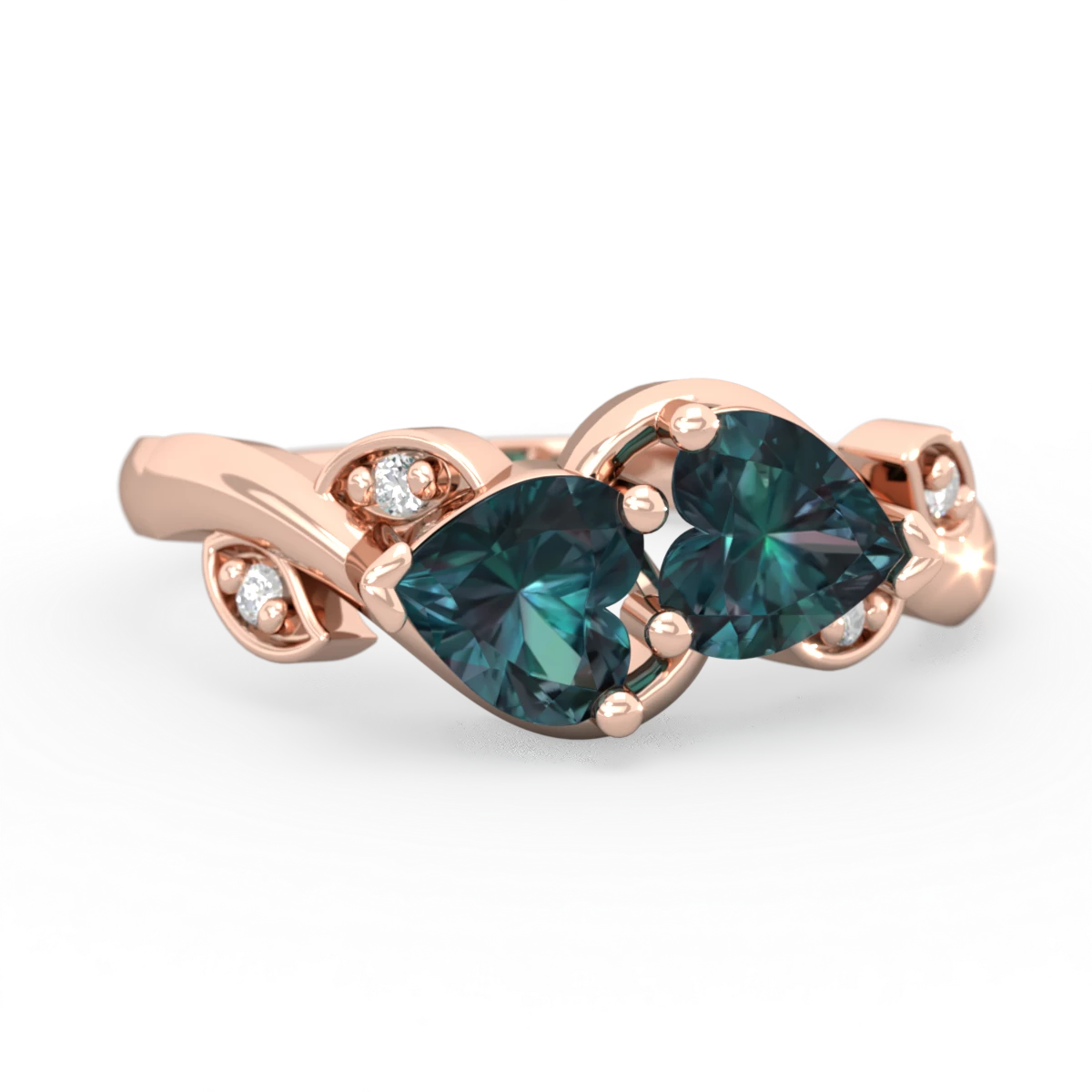 Alexandrite Floral Elegance 14K Rose Gold ring R5790