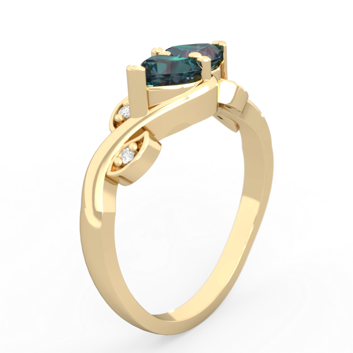 Alexandrite Floral Elegance 14K Yellow Gold ring R5790