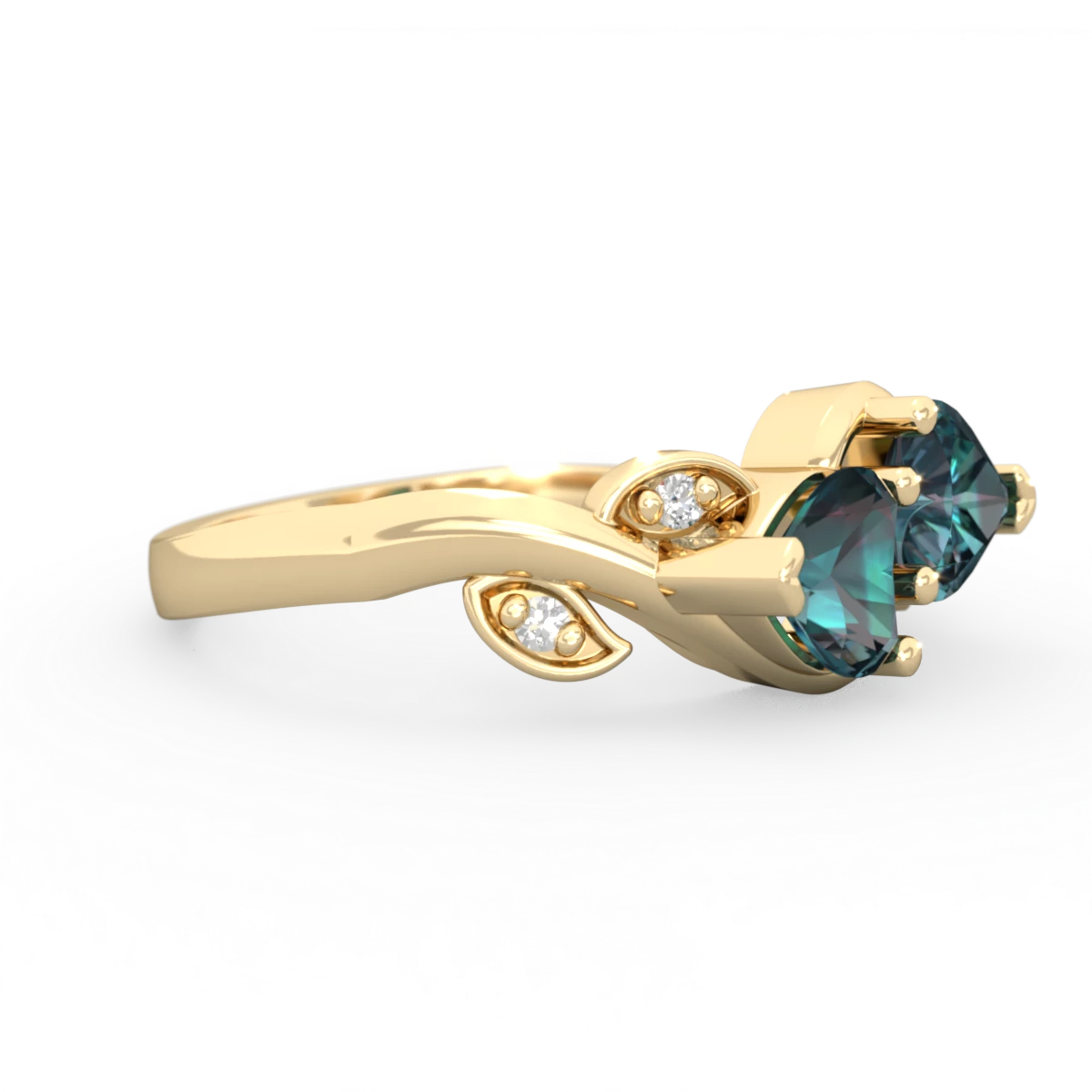 Alexandrite Floral Elegance 14K Yellow Gold ring R5790