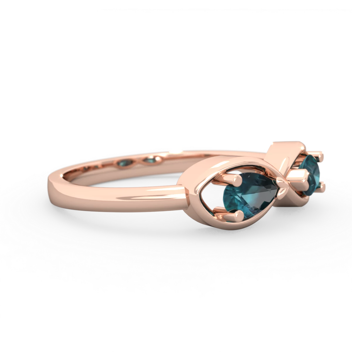 Alexandrite Infinity 14K Rose Gold ring R5050