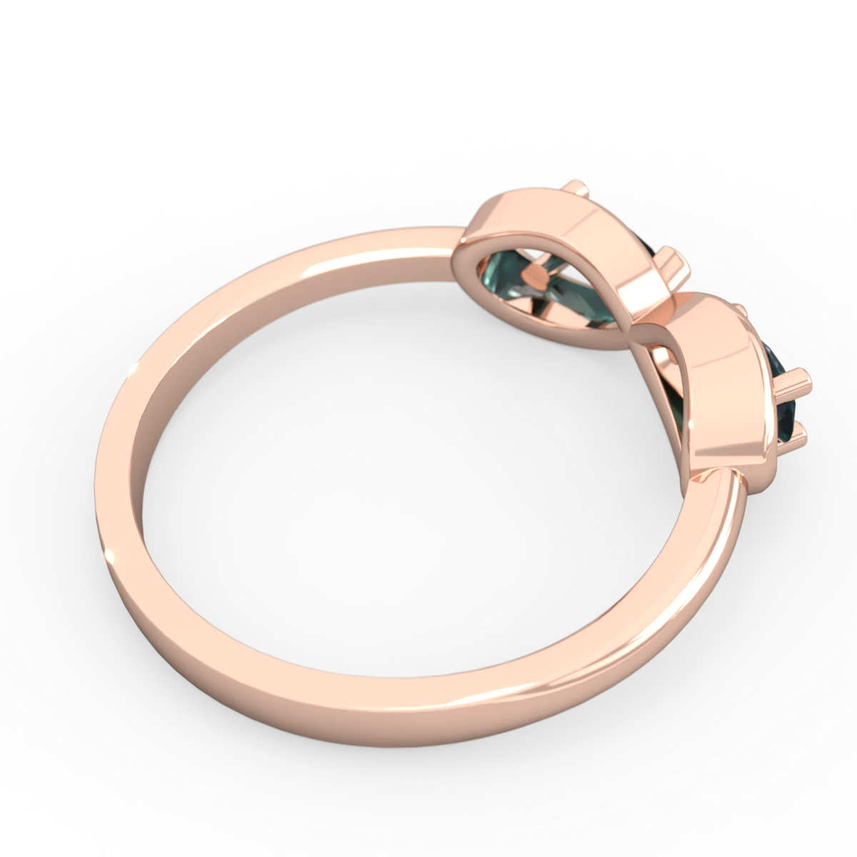 Alexandrite Infinity 14K Rose Gold ring R5050
