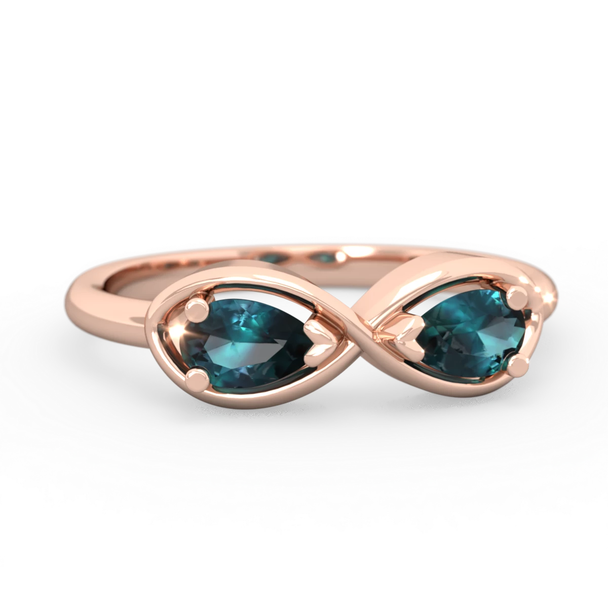 Alexandrite Infinity 14K Rose Gold ring R5050
