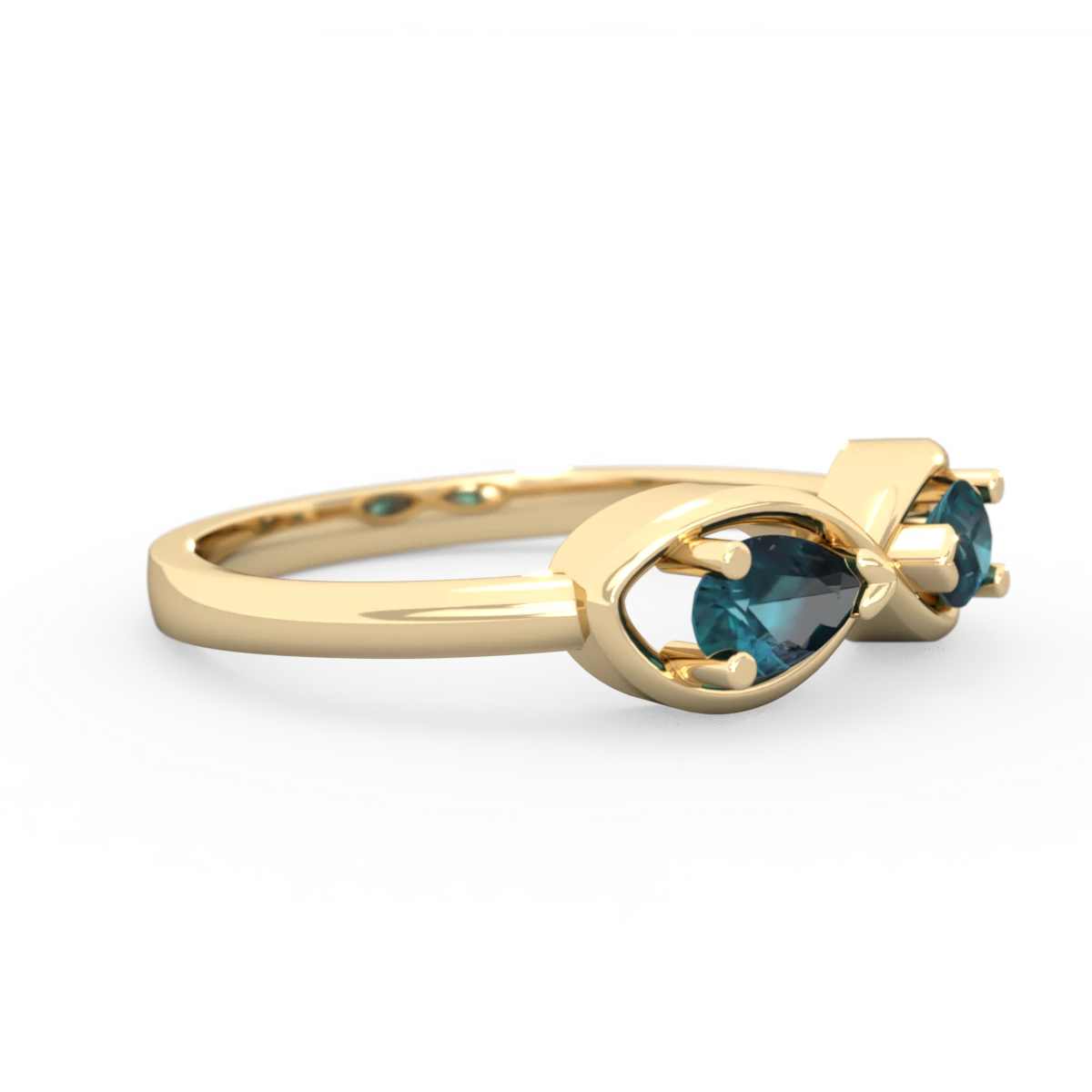 Alexandrite Infinity 14K Yellow Gold ring R5050