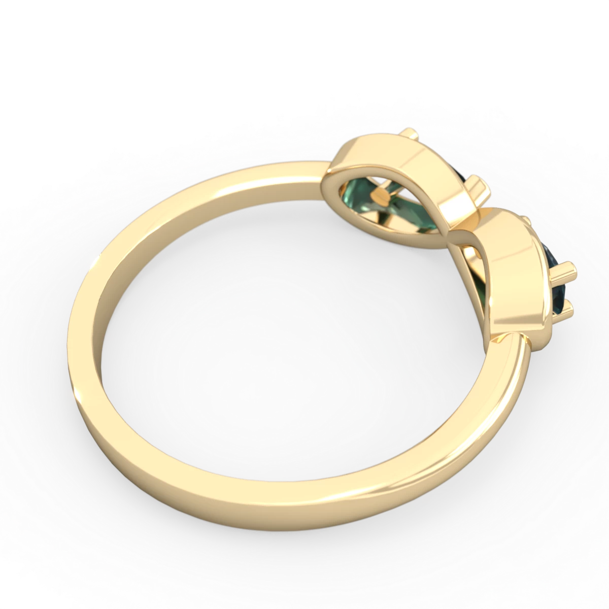 Alexandrite Infinity 14K Yellow Gold ring R5050