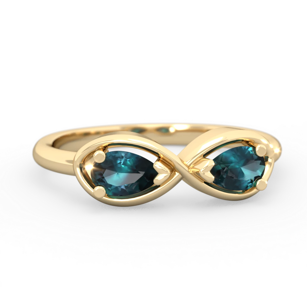 Alexandrite Infinity 14K Yellow Gold ring R5050