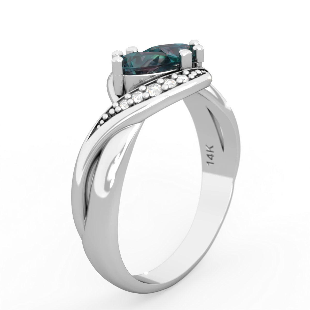Alexandrite Summer Winds 14K White Gold ring R5342